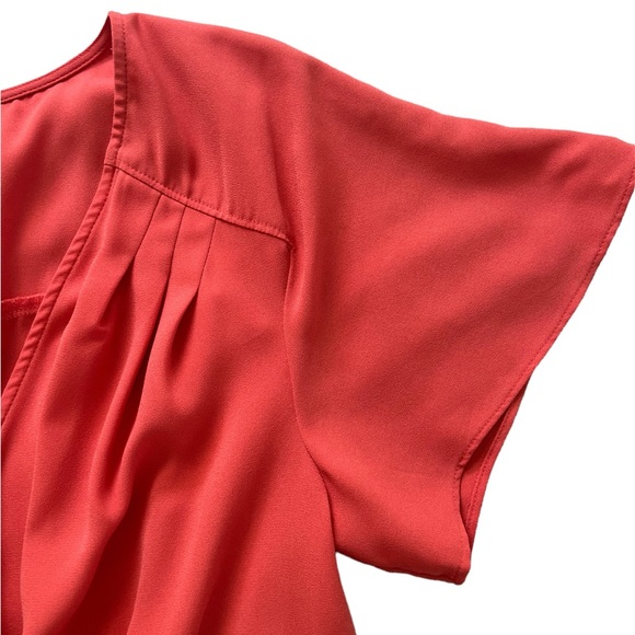 Leith Orange Vneck Wrap Top Romper - Picture 3 of 6